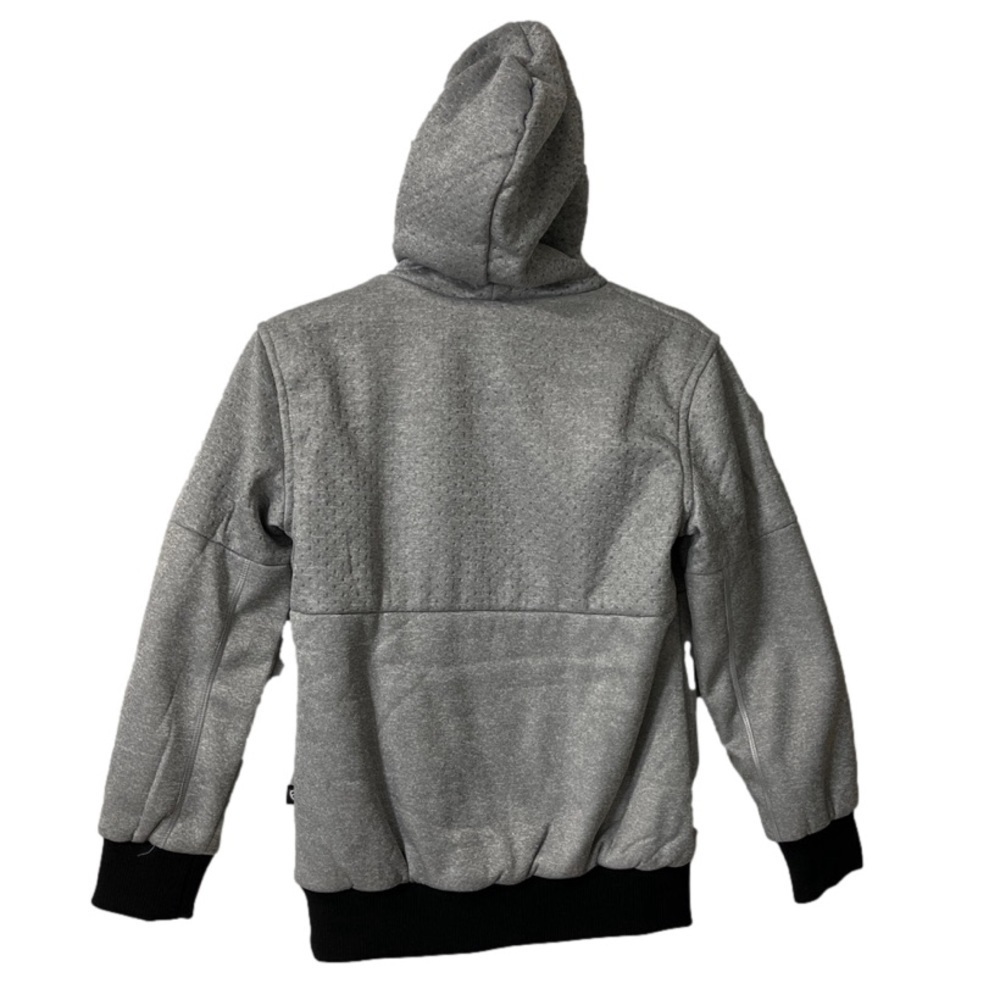 ⭐️ NWT- Encrypted Grey & Black zip-up hoodie with Sherpa lining- size 10/12 kids - Picture 2 of 10